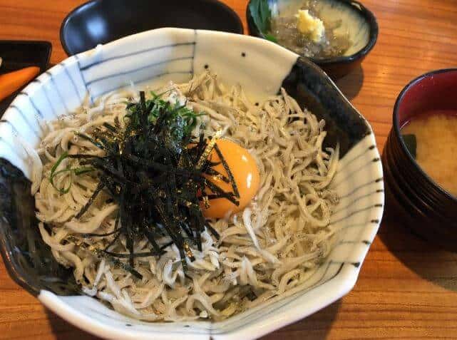 shirasu and raw egg don