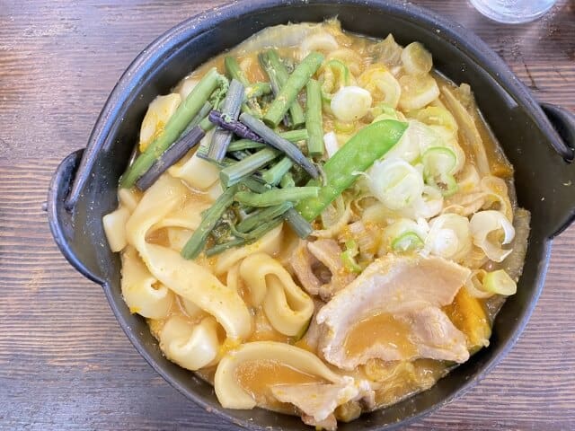 Hoto is a popular regional dish in Yamanashi prefecture. It is a hot pot  dish stewing flat Udon noodles and vegetablesa in miso soup Stock Photo -  Alamy