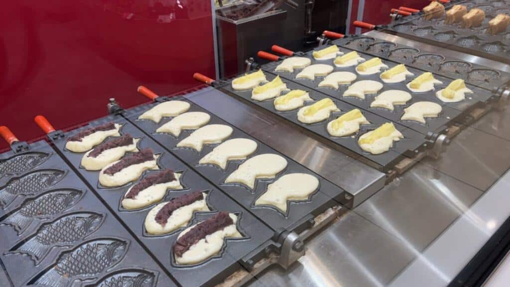 Various types of taiyaki