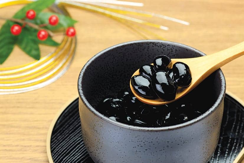 Kuromame is traditional Japanese food to celebrate New Year that originated in Kansai region.