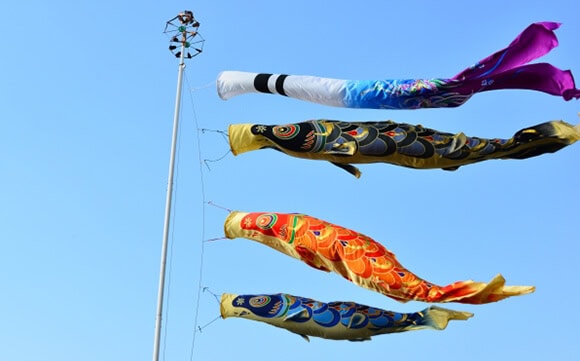 carp fish streamers or Koinobori (鯉のぼり)