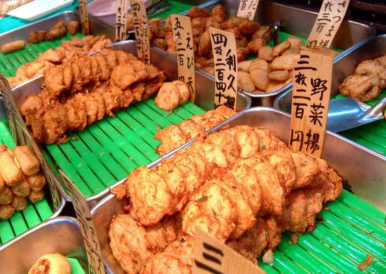 different types of fried Kamaboko