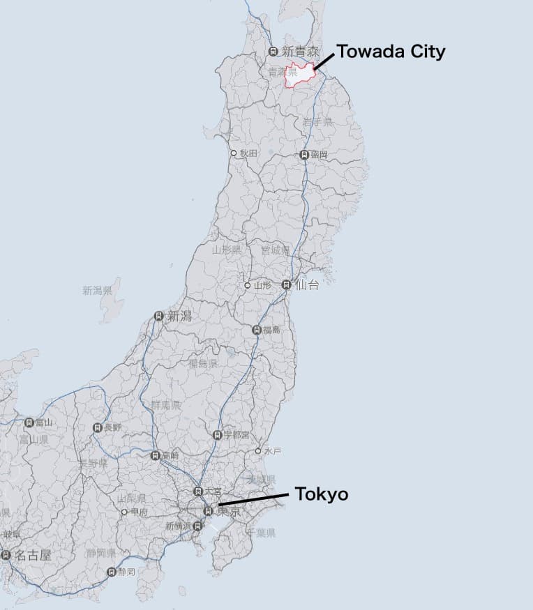 where is towada city