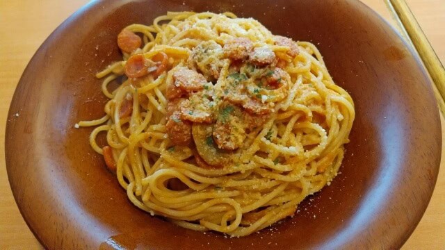 Konjac Pasta with Olive-Tomato Sauce - A Lady In France