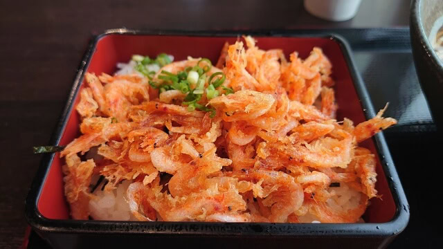 sakura shrimp on bento box