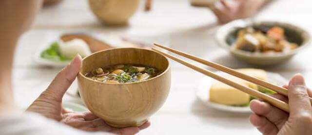 Japanese winter food miso soup