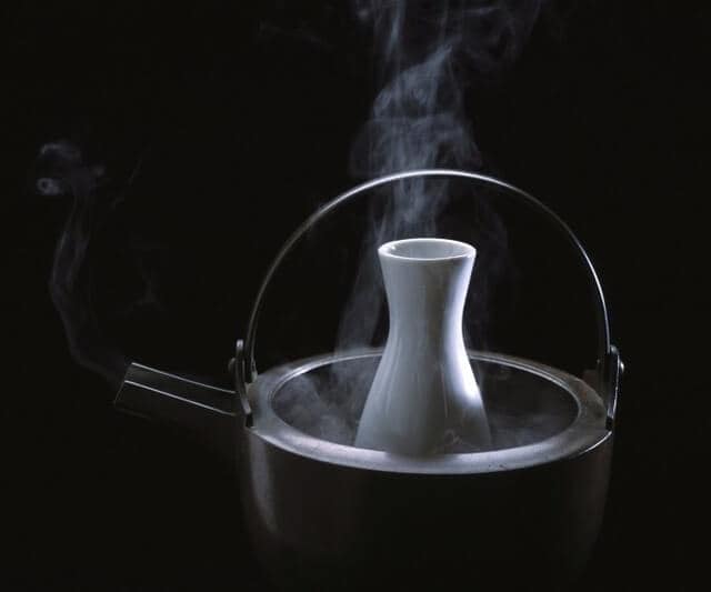 Hot sake with cauldron