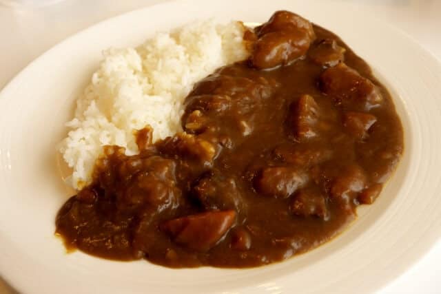 Kure kaiji curry in white plate