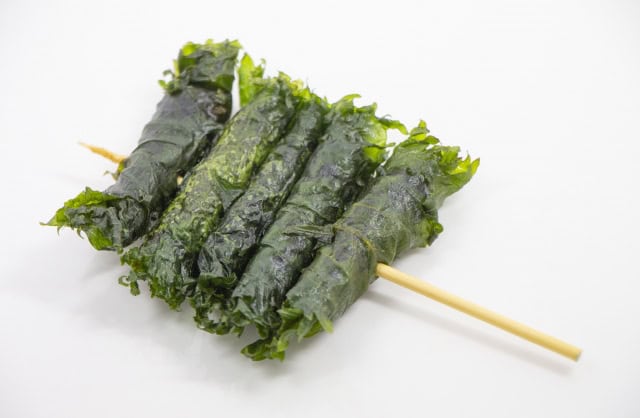 shiso maki on skewers