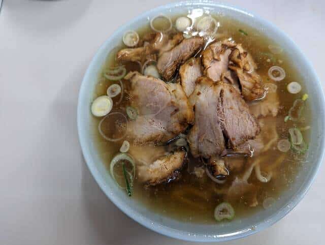 chan style ramen top view