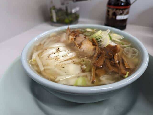 chan style ramen with condiments on side