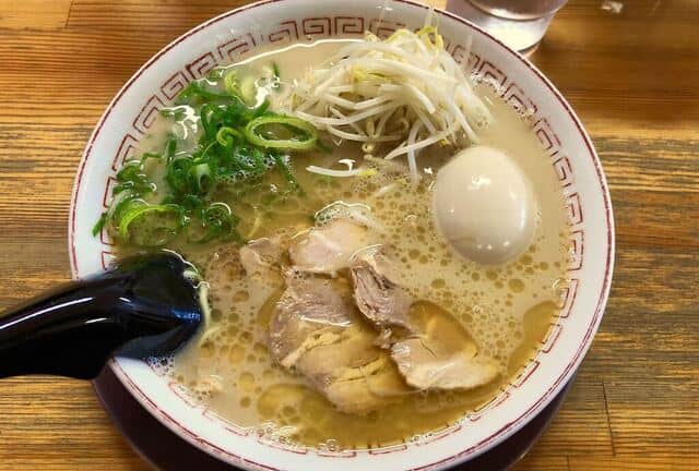 ramen in miyazaki with spoon on the side