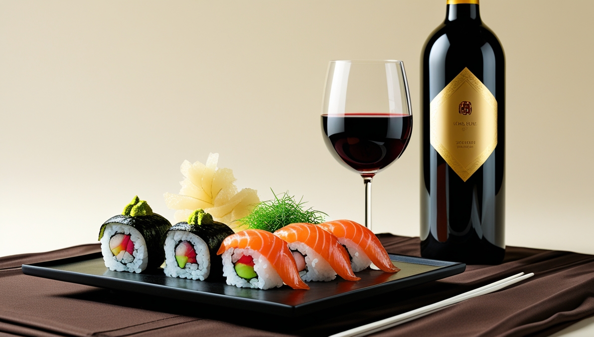 sushi and wine