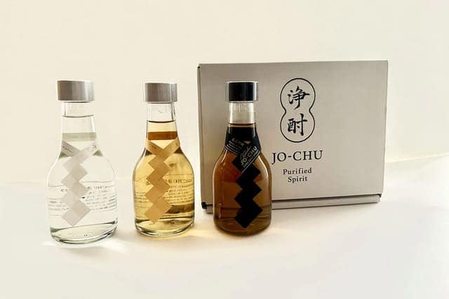 three bottles of jochu